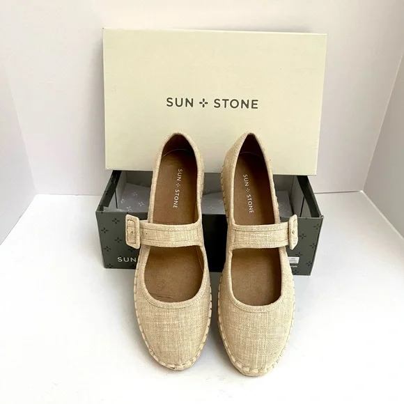 Womens Sun & Stone Poppyy Buckle Espadrille Mary Jane’s Size 9 - Picture 7 of 10
